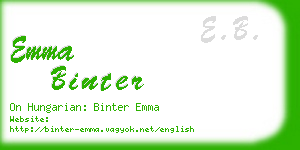 emma binter business card